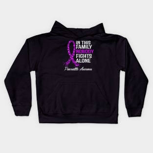 In This Family Nobody Fights Alone Pancreatitis Awareness Kids Hoodie